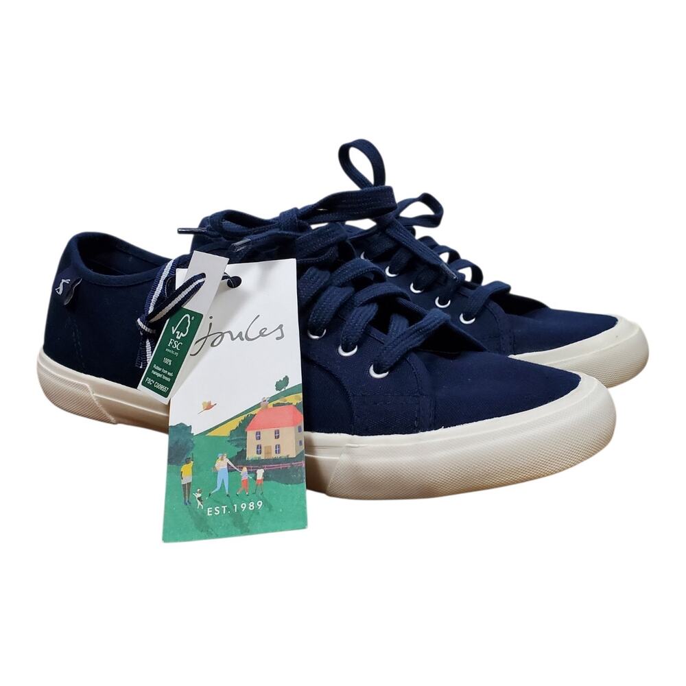NEW Joules Sustainable Coast Pump Sneaker Shoes Womens US 10 EU 41 Navy Blue